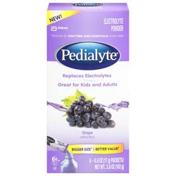 Pedialyte Grape Electrolyte Powder 6 - 0.6 oz Packets