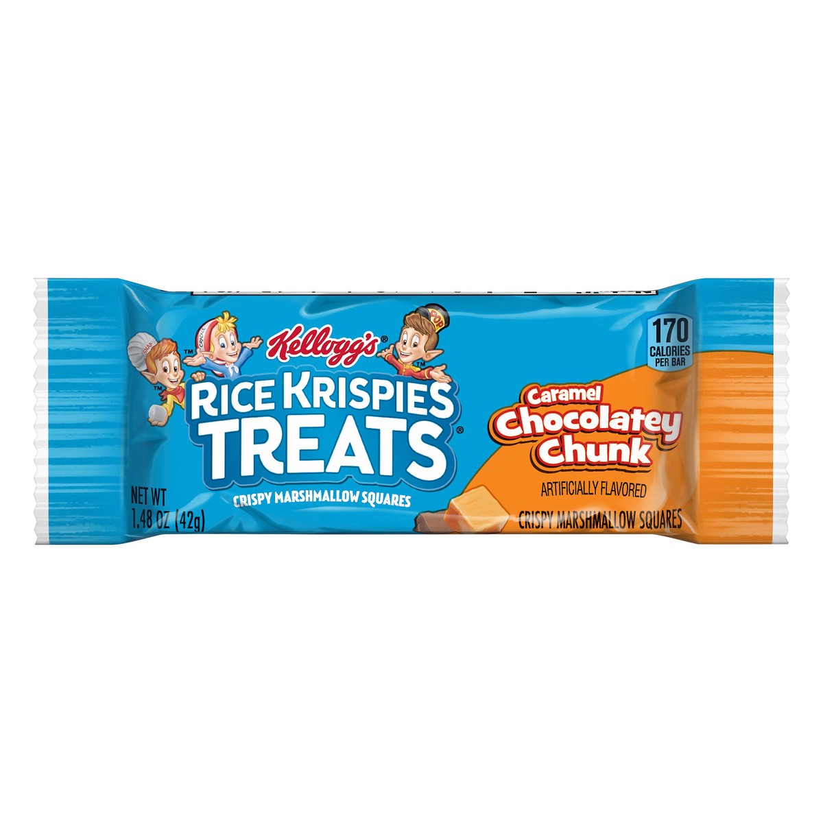 slide 3 of 7, Rice Krispies Treats Kellogg's Rice Krispies Treats Marshmallow Snack Bar, Caramel Chocolatey Chunk, 1.48 oz, 1.48 oz