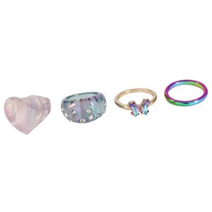 slide 1 of 1, I AM Jewelry Iam Euphoria Ring Set, Assorted, Medium, 4 ct