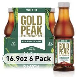 Gold Peak Sweetened Black Tea Bottles, 16.9 fl oz, 6 Pack