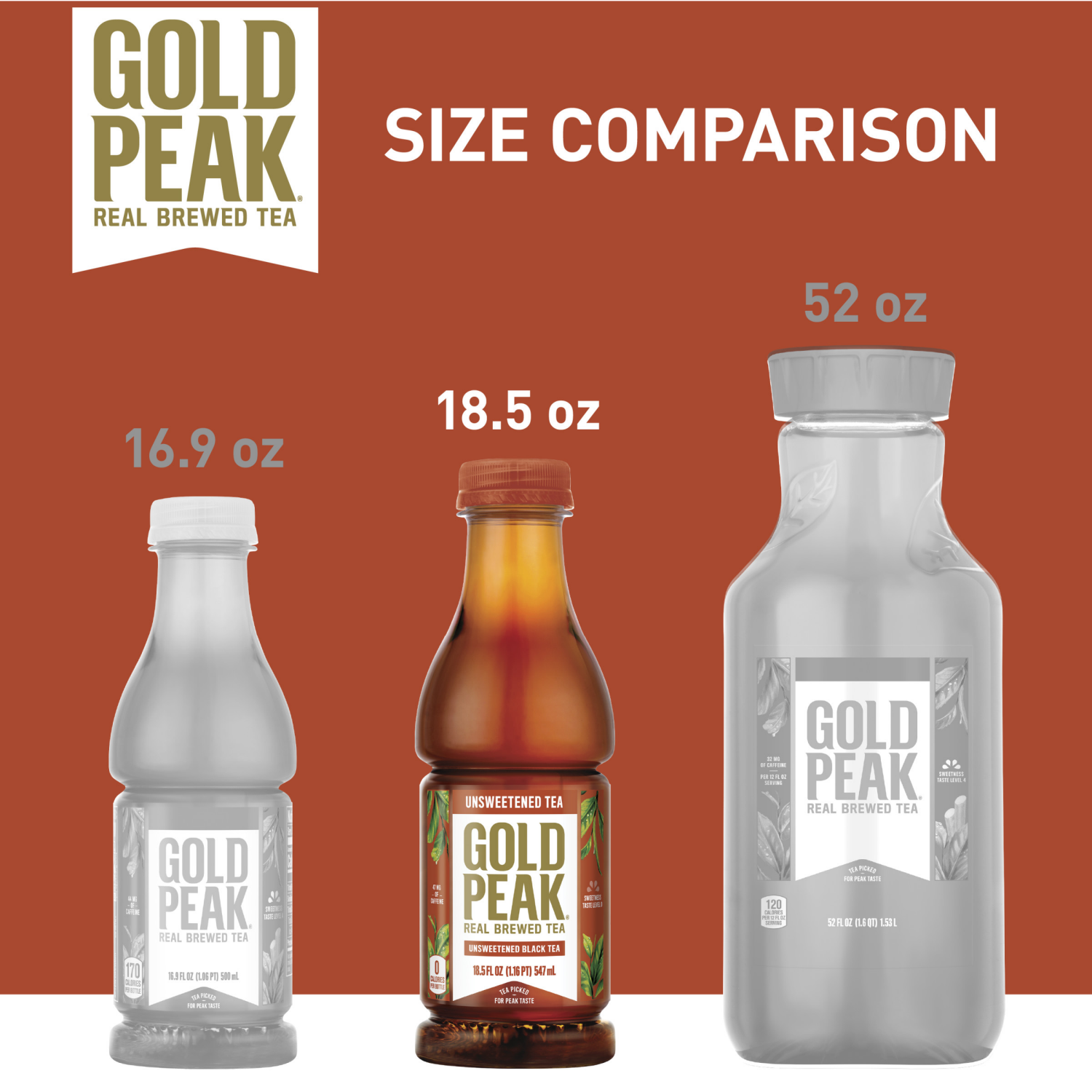 slide 8 of 8, Gold Peak Unsweetened Black Tea Bottle, 18.5 fl oz, 18.5 fl oz