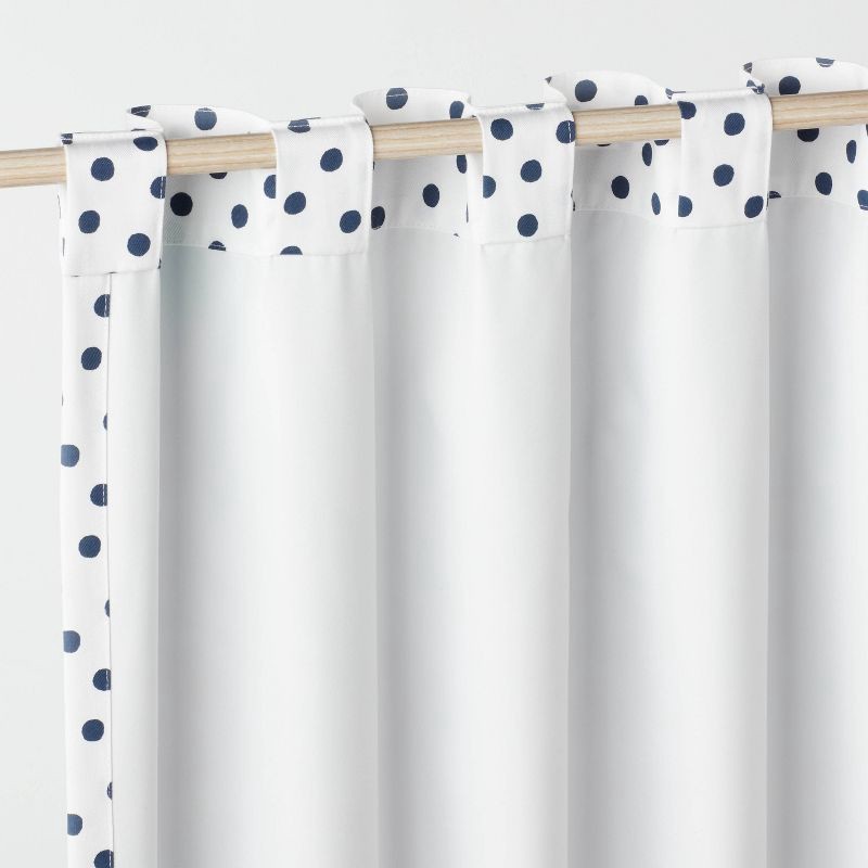 slide 5 of 5, 42"W x 84"L Dot Kids' Curtain Blackout Window Curtain Panel Navy - Pillowfort™, 1 ct