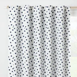42"W x 84"L Dot Kids' Curtain Blackout Window Curtain Panel Navy - Pillowfort™