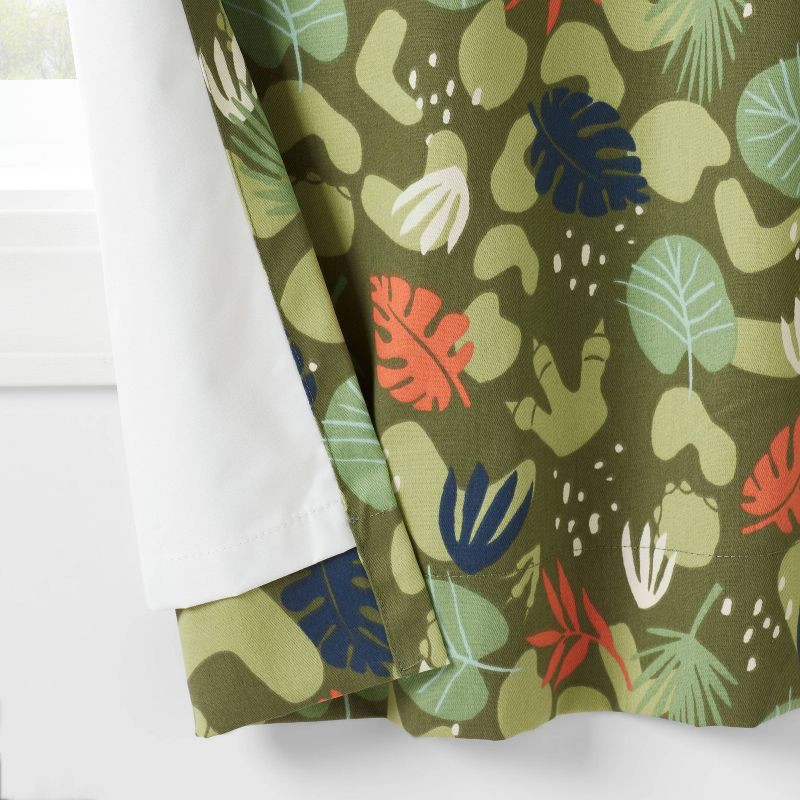 slide 4 of 5, 42"W x 84"L Dinosaur Kids' Blackout Window Curtain Panel - Pillowfort™, 1 ct