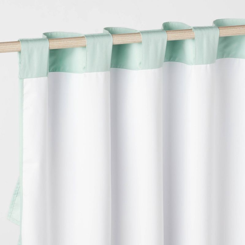 slide 5 of 5, 42"W x 84"L Ruffle Kids' Blackout Window Curtain Panel Mint Green - Pillowfort™, 1 ct