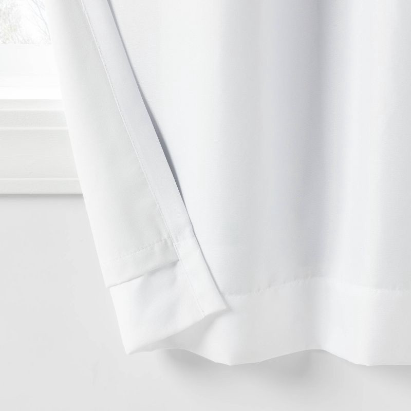 slide 4 of 5, 84" Pom-Pom Blackout Valance Kids' Panel White/Black - Pillowfort™, 1 ct