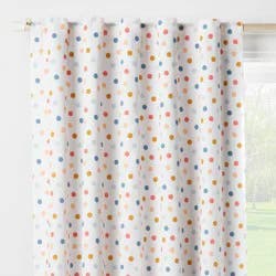 42"W x 84"L Dot Kids' Curtain Blackout Window Curtain Panel White - Pillowfort™