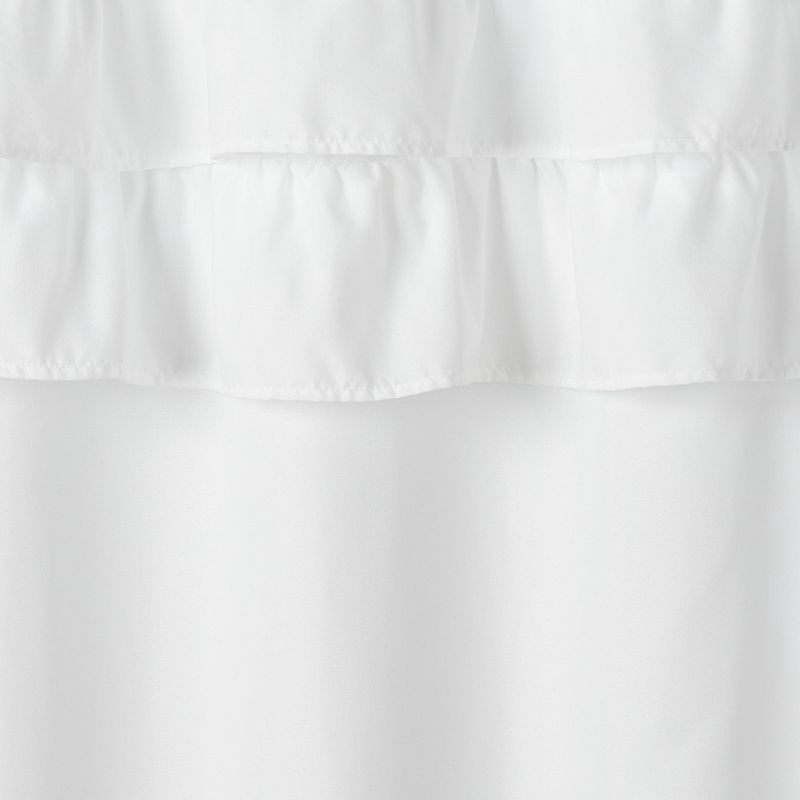 slide 3 of 5, 42"W x 84"L Ruffle Kids' Blackout Window Curtain Panel White - Pillowfort™, 1 ct