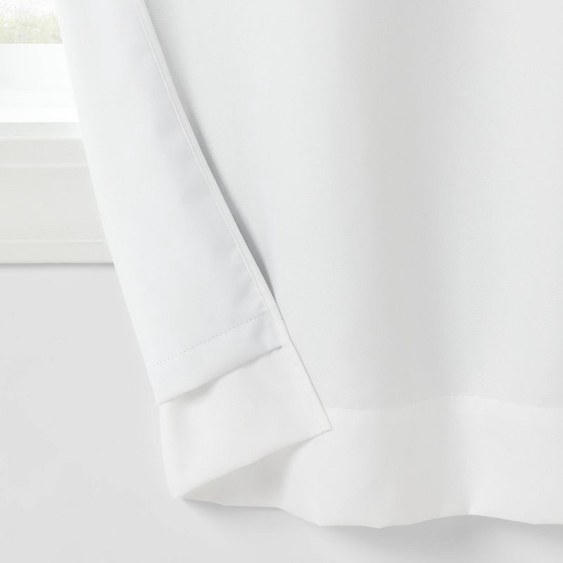 slide 4 of 5, 42"W x 84"L Ruffle Kids' Blackout Window Curtain Panel White - Pillowfort™, 1 ct