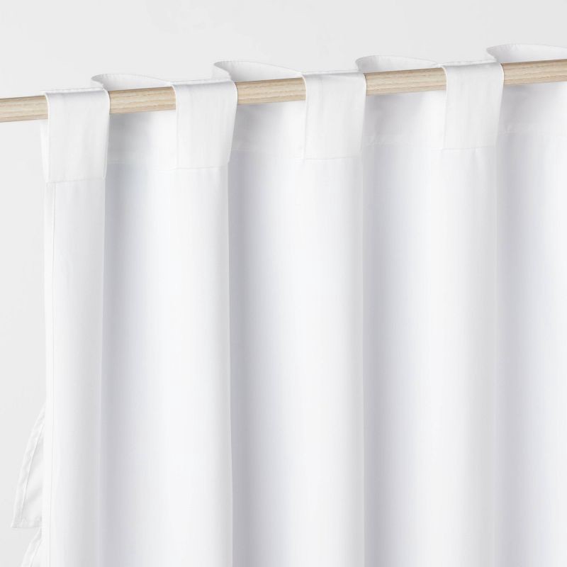 slide 5 of 5, 42"W x 84"L Ruffle Kids' Blackout Window Curtain Panel White - Pillowfort™, 1 ct