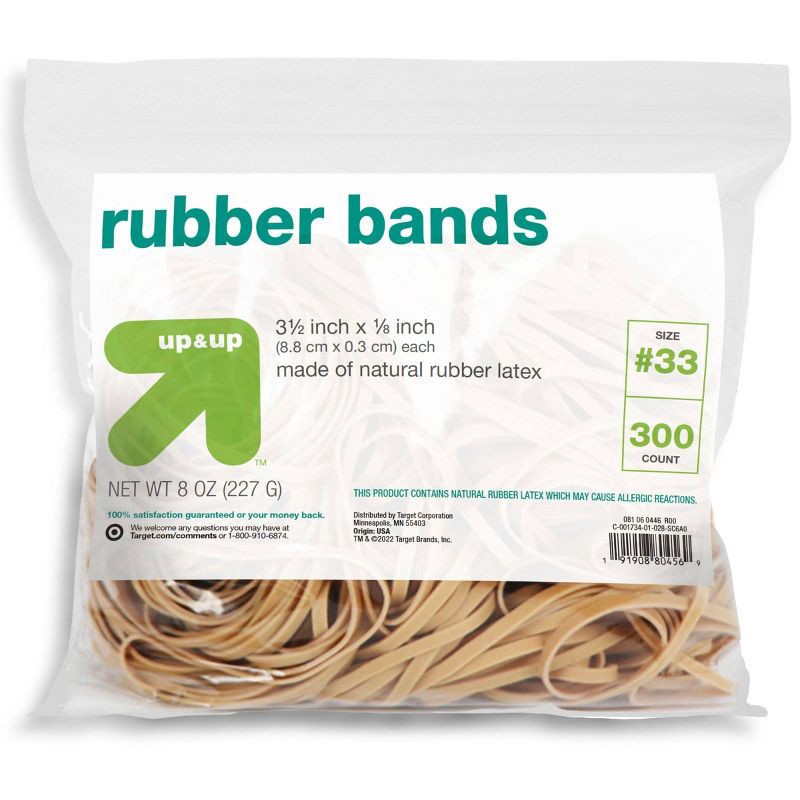 slide 1 of 5, up&up Rubberband 300ct Size 33 3-1/2''x 1/8'' Tan - up & up™, 300 ct