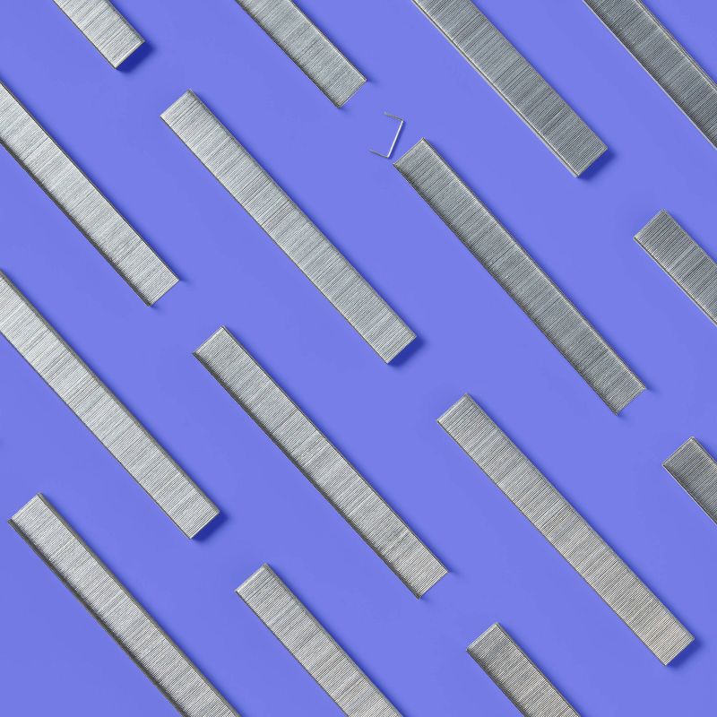 slide 2 of 3, 5000 Standard Staples - up&up™: Staple Refills for Stapler, Metallic Silver, 5000 Count, 5000 ct
