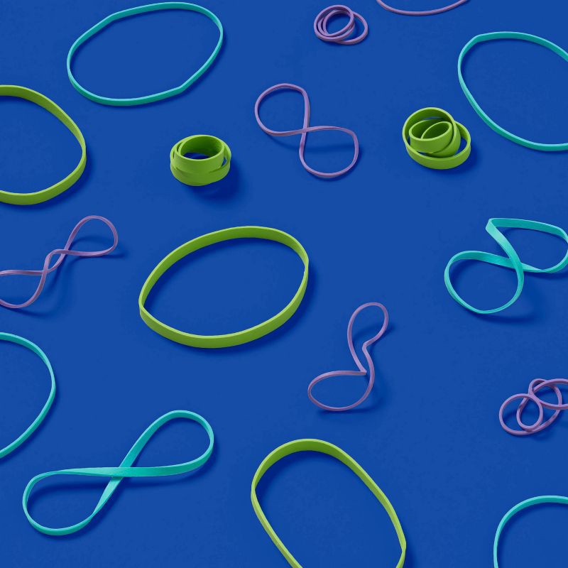 slide 2 of 4, 300ct Rubber Bands Assorted Size and Colors - up&up™, 300 ct