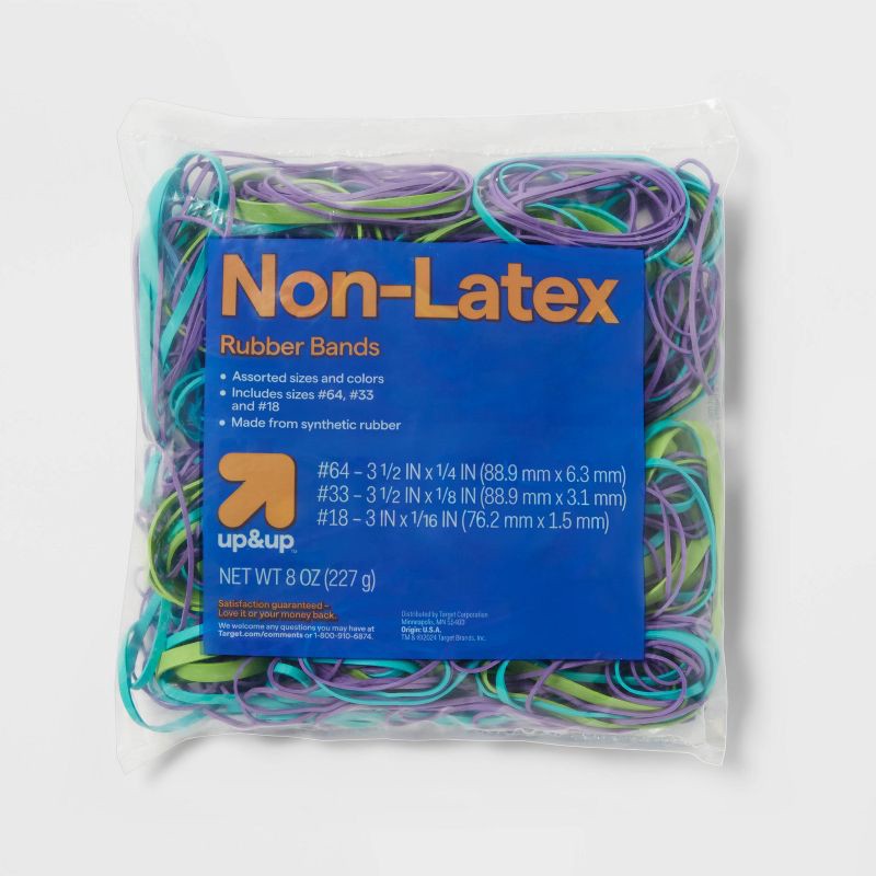 slide 1 of 4, 300ct Rubber Bands Assorted Size and Colors - up&up™, 300 ct