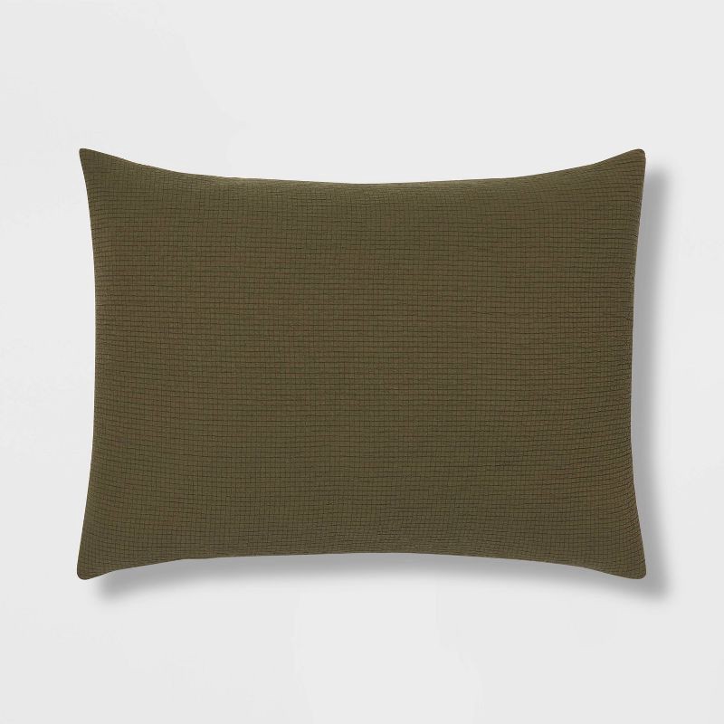 slide 8 of 10, 12pc King Micro Texture Comforter & Sheet Bedding Set Dark Green - Threshold™: Polyester, Woven, OEKO-TEX Certified, 12 ct