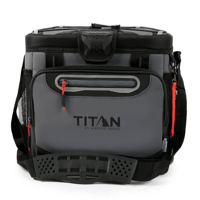 slide 2 of 26, Titan by Arctic Zone Deep Freeze 16qt Zipperless Hardbody Cooler - Sharkskin Gray, 16 qt