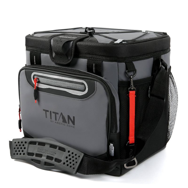 slide 1 of 16, Titan by Arctic Zone Deep Freeze 16qt Zipperless Hardbody Cooler - Sharkskin Gray, 16 qt