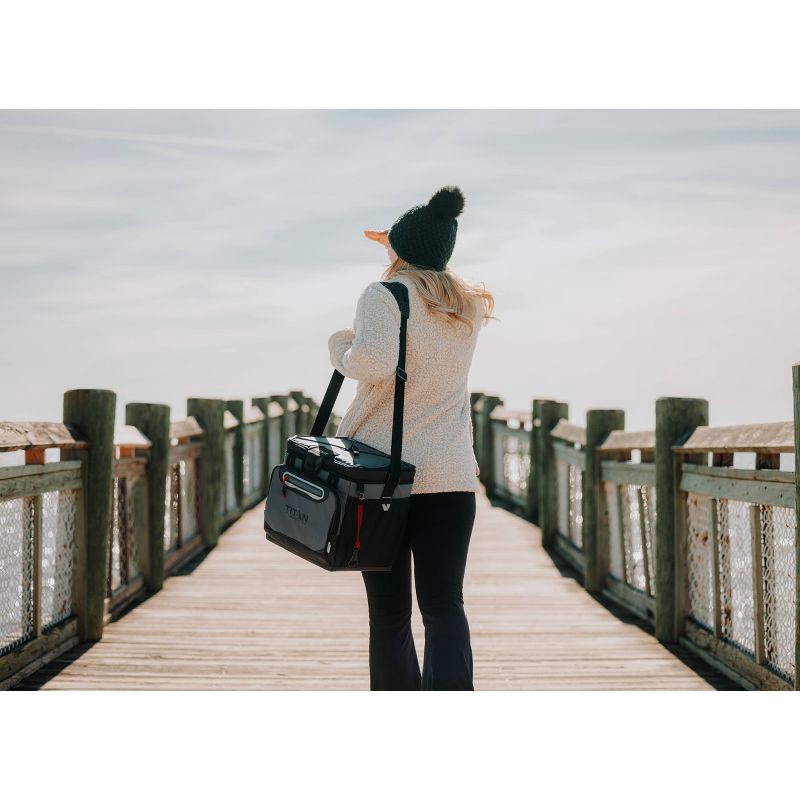 slide 14 of 26, Titan by Arctic Zone Deep Freeze 16qt Zipperless Hardbody Cooler - Sharkskin Gray, 16 qt