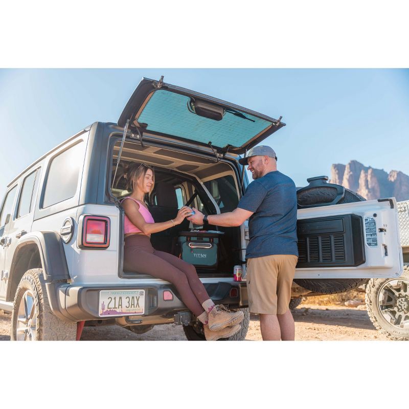 slide 21 of 26, Titan by Arctic Zone Deep Freeze 16qt Zipperless Hardbody Cooler - Sharkskin Gray, 16 qt