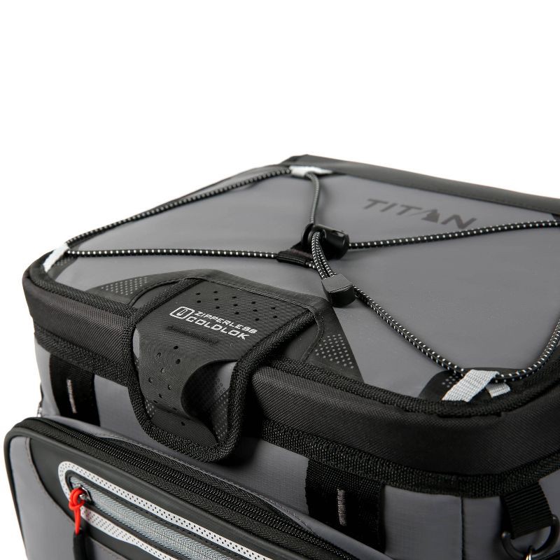 slide 4 of 26, Titan by Arctic Zone Deep Freeze 16qt Zipperless Hardbody Cooler - Sharkskin Gray, 16 qt