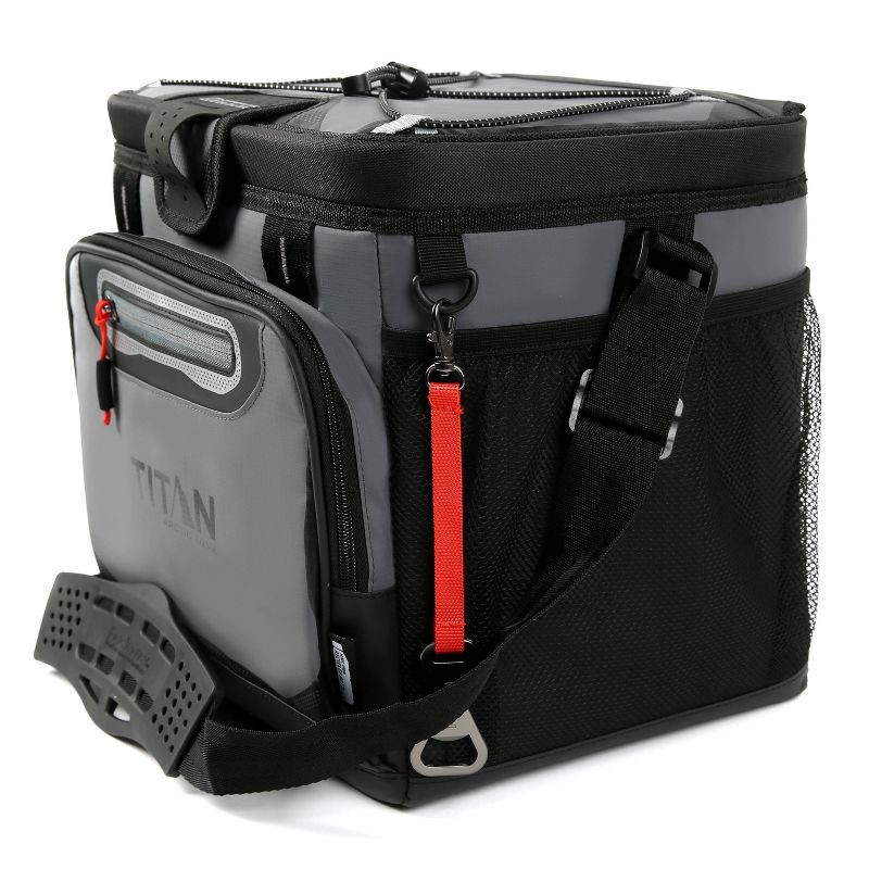 slide 6 of 26, Titan by Arctic Zone Deep Freeze 16qt Zipperless Hardbody Cooler - Sharkskin Gray, 16 qt
