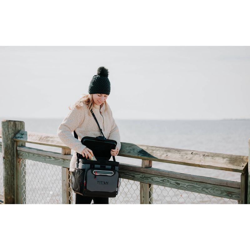 slide 11 of 26, Titan by Arctic Zone Deep Freeze 16qt Zipperless Hardbody Cooler - Sharkskin Gray, 16 qt