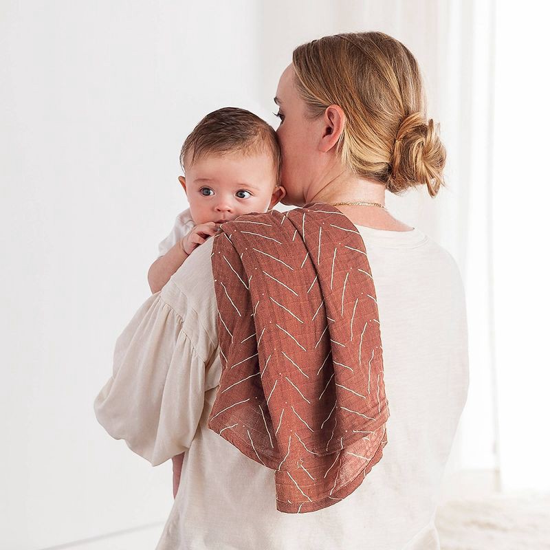 slide 6 of 7, Itzy Ritzy Muslin Breastfeeding Boss Nursing Cover - Rust, 1 ct