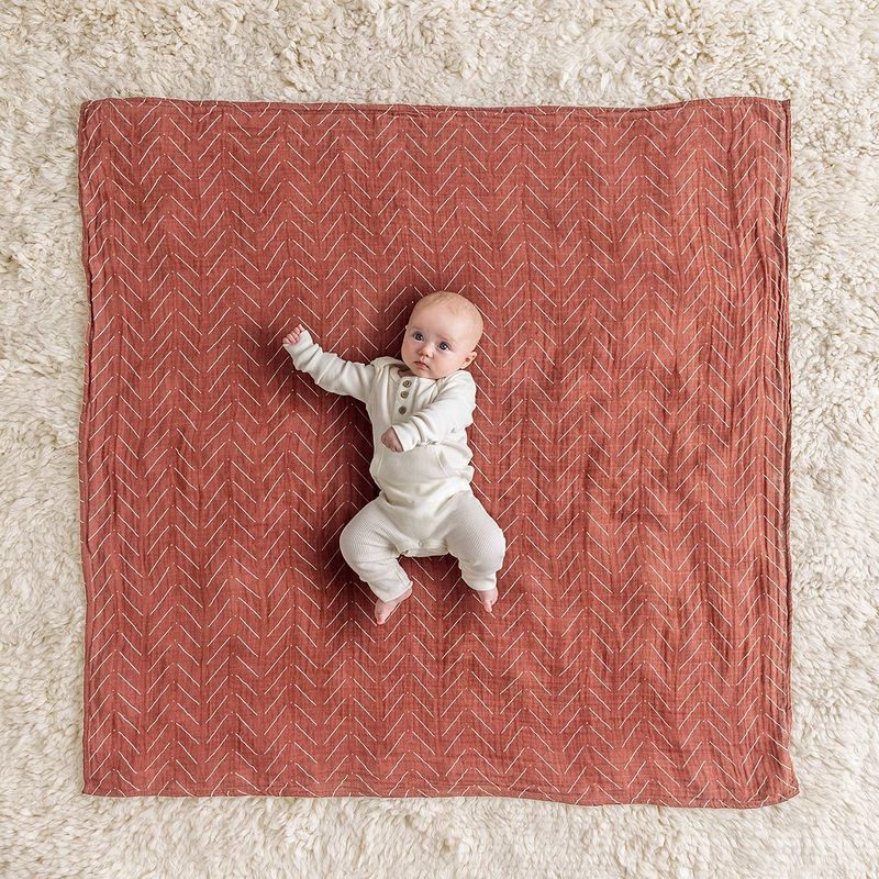 slide 5 of 7, Itzy Ritzy Muslin Breastfeeding Boss Nursing Cover - Rust, 1 ct