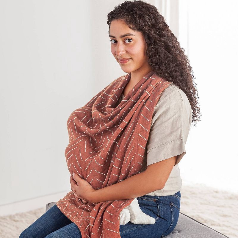 slide 1 of 7, Itzy Ritzy Muslin Breastfeeding Boss Nursing Cover - Rust, 1 ct