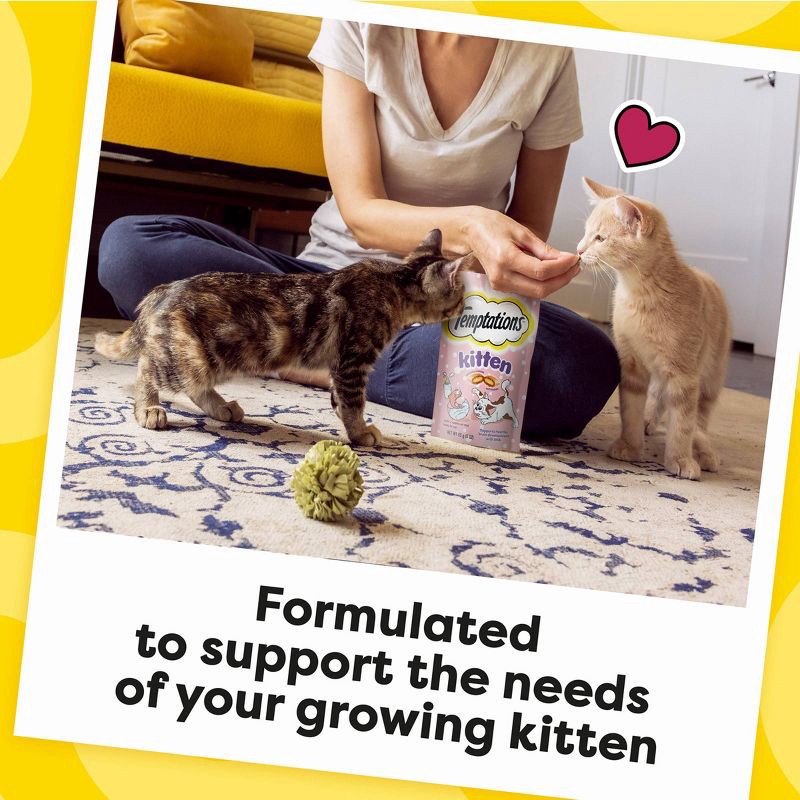 slide 8 of 11, Temptations Salmon and Milk Flavor Crunchy Kitten Treats - 6.3oz, 6.3 oz