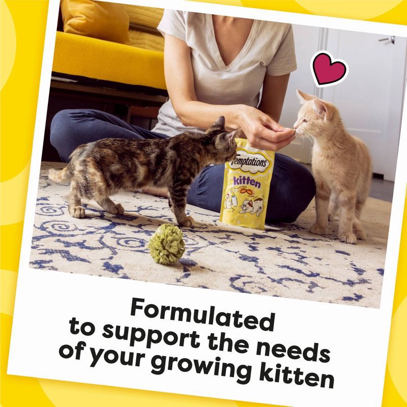 slide 8 of 12, Temptations Chicken and Milk Flavor Crunchy Kitten Treats - 6.3oz, 6.3 oz