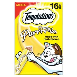 Temptations Creamy Puree with Chicken Flavor Squeezable Lickable Cat Treats - 6.7oz