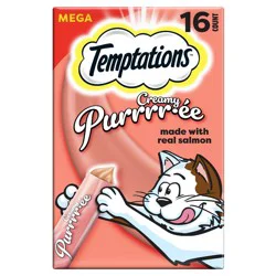 Temptations Creamy Puree with Salmon Flavor Squeezable Lickable Cat Treats - 6.7oz