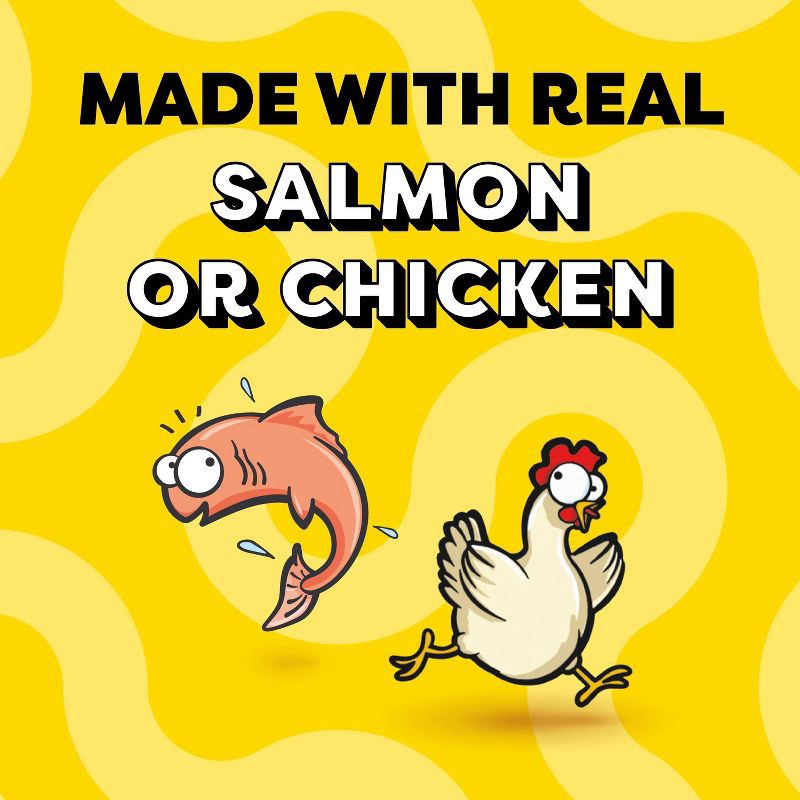 slide 4 of 17, Temptations Creamy Puree with Chicken and Salmon Flavor Squeezable Lickable Variety Pack Cat Treats - 16ct, 16 ct