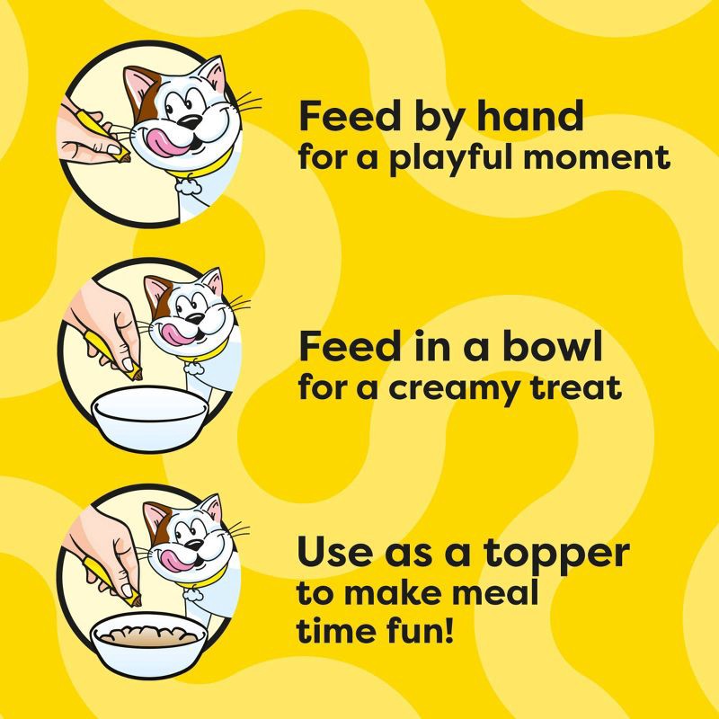 slide 5 of 17, Temptations Creamy Puree with Chicken and Salmon Flavor Squeezable Lickable Variety Pack Cat Treats - 16ct, 16 ct