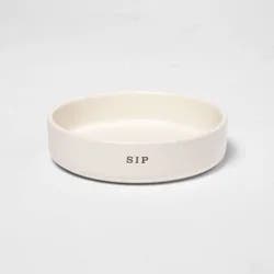 Ceramic Cat Water Bowl - Cream - Boots & Barkley™