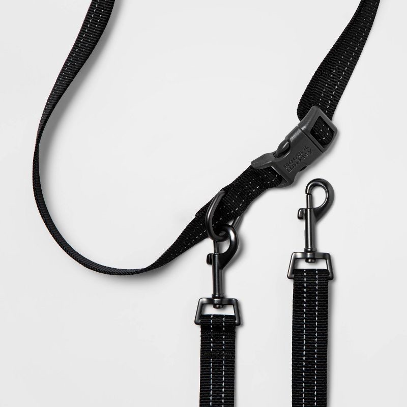 slide 3 of 3, Hands-free Dog Leash with Bungee - Black - Boots & Barkley™, 1 ct