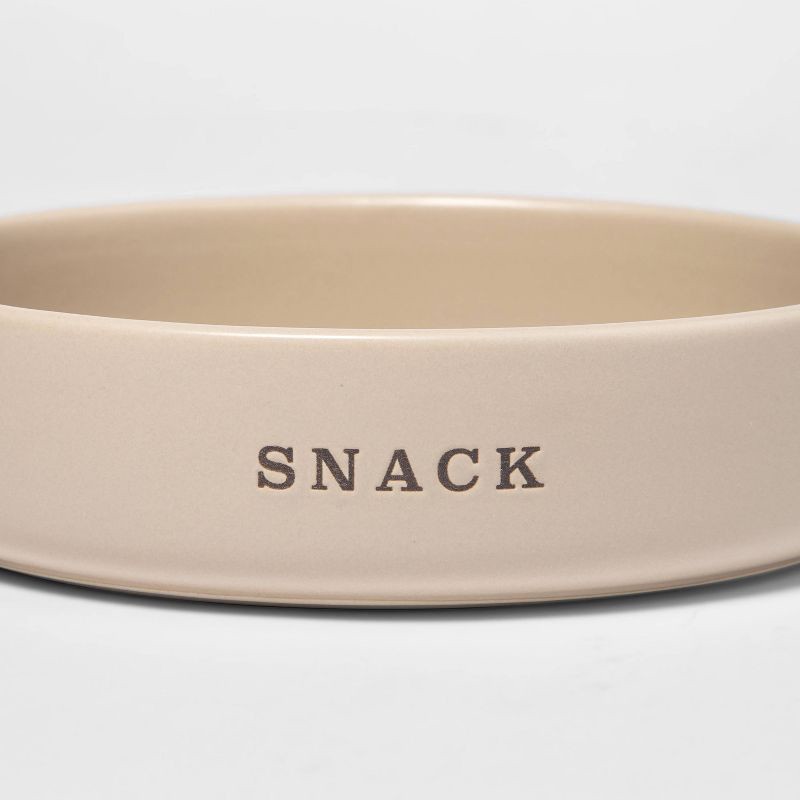 slide 3 of 3, Ceramic Cat Food Bowl - Light Gray - Boots & Barkley™, 1 ct