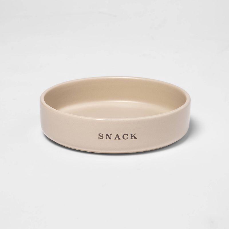 slide 1 of 3, Ceramic Cat Food Bowl - Light Gray - Boots & Barkley™, 1 ct