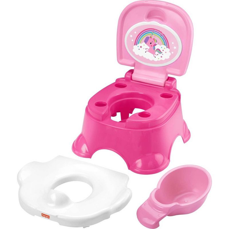 slide 3 of 6, Fisher-Price 3-in-1 Unicorn Tunes Potty, 1 ct