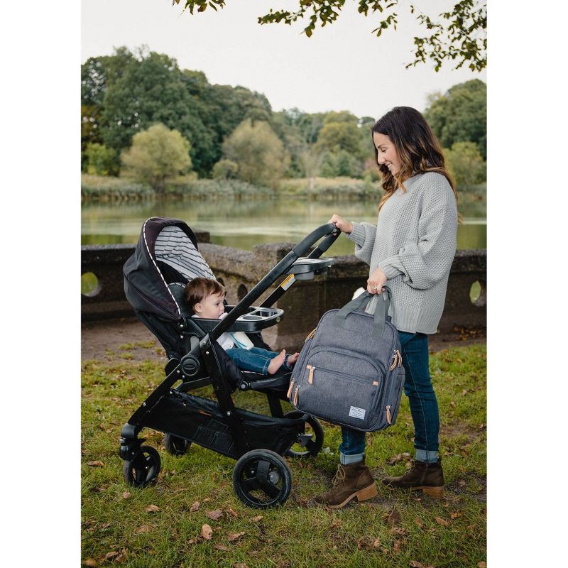 slide 9 of 9, Eddie Bauer Canyon Summit Convertible Diaper Bag Backpack - Gray, 1 ct