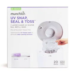 Munchkin UV Snap, Seal & Toss Diaper Pail Refill Bags - 20pk