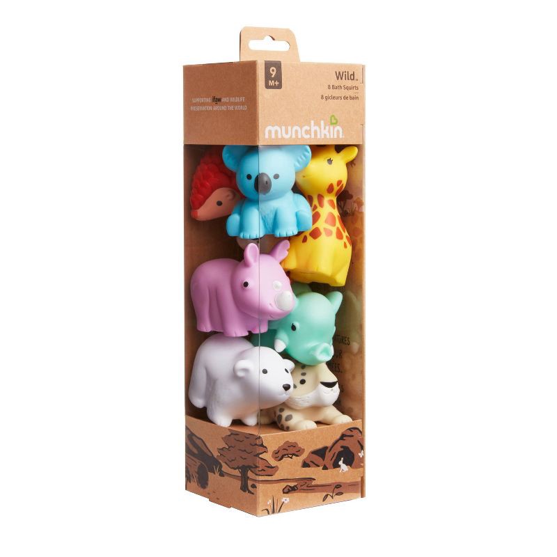 slide 5 of 8, Munchkin Wild Animal Bath Toy Squirts - 8pk, 8 ct