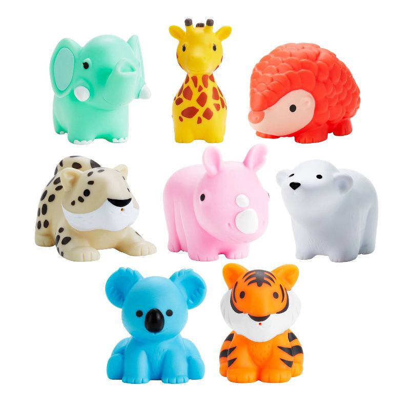 slide 1 of 8, Munchkin Wild Animal Bath Toy Squirts - 8pk, 8 ct