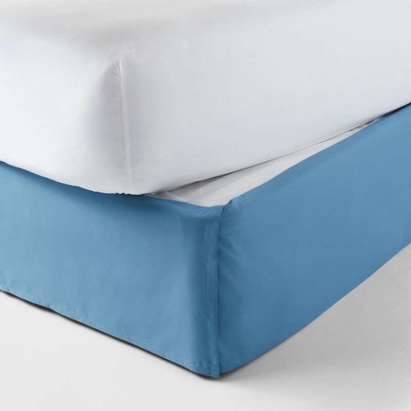 slide 5 of 9, 8pc King Block Print with Border Comforter Bedding Set Light Blue - Threshold™: Cotton Blend, Quilted, OEKO-TEX Certified, 8 ct