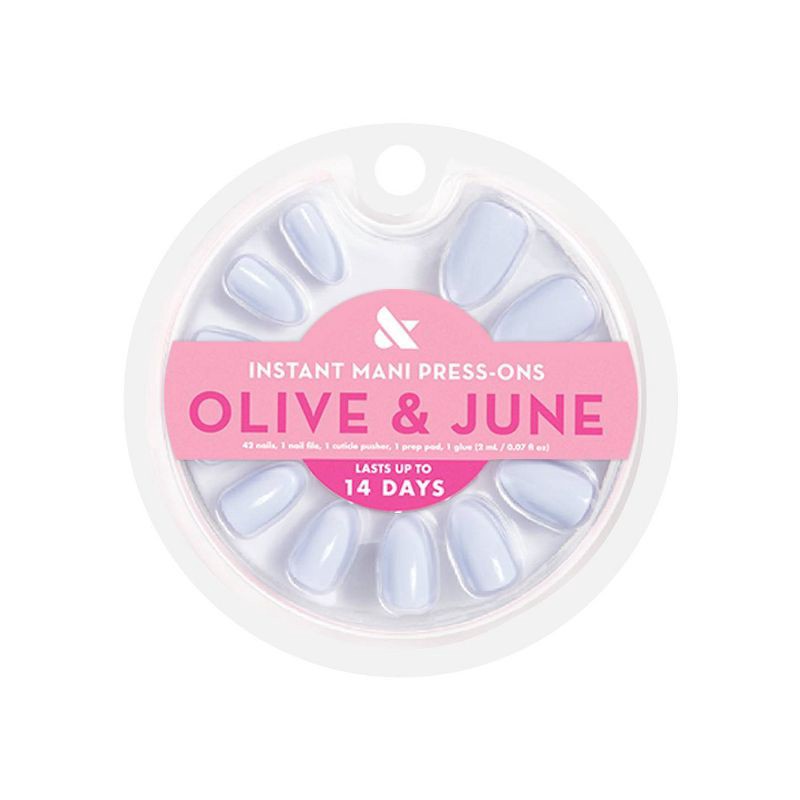 slide 1 of 5, Olive & June Press-On Fake Nails - Almond Medium BP - 42ct, 42 ct