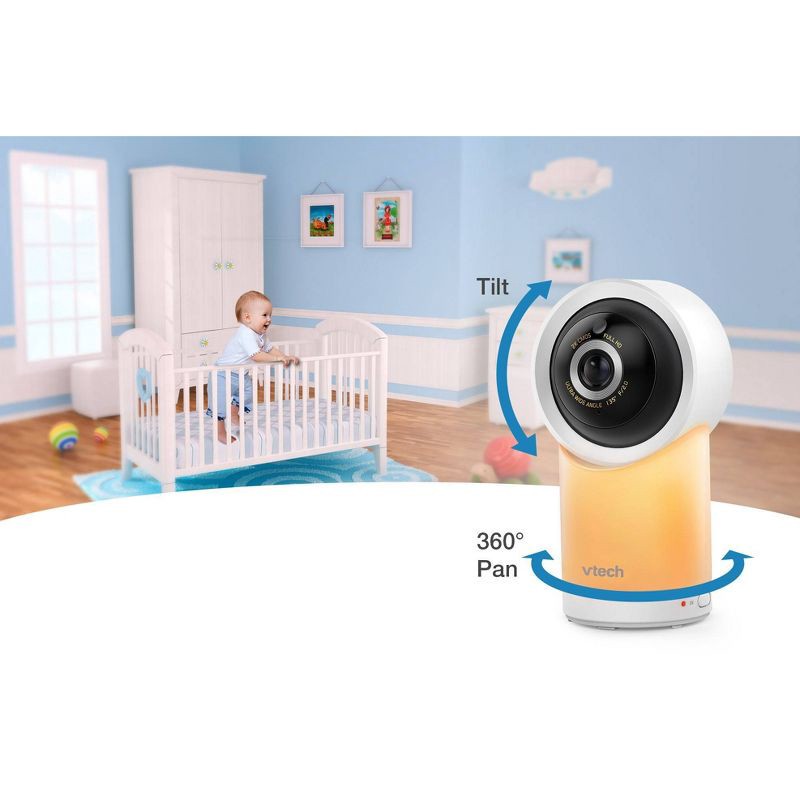 slide 4 of 10, V-Tech VTech 5" HD Smart Pan & Tilt Video Baby Monitor, 1 ct