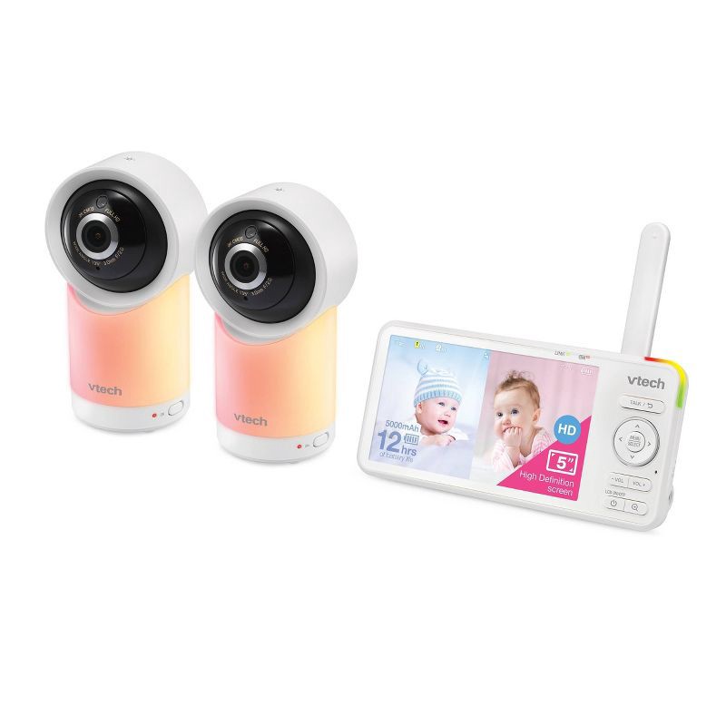 slide 2 of 6, V-Tech VTech 2 Camera 5" HD Smart Pan & Tilt Video Baby Monitor, 1 ct