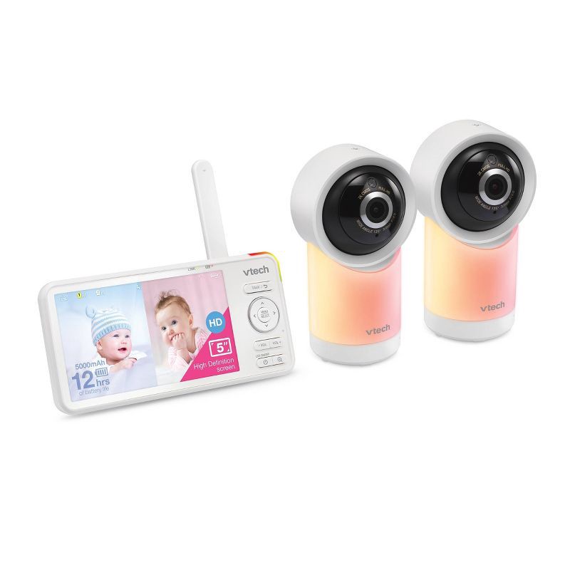 slide 3 of 6, V-Tech VTech 2 Camera 5" HD Smart Pan & Tilt Video Baby Monitor, 1 ct