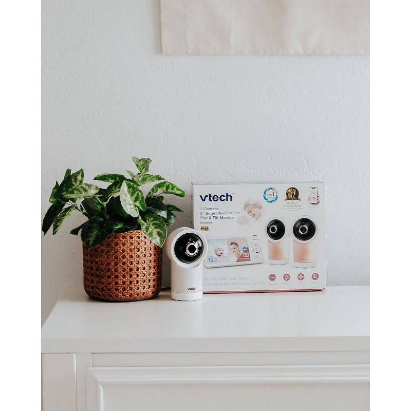 slide 4 of 6, V-Tech VTech 2 Camera 5" HD Smart Pan & Tilt Video Baby Monitor, 1 ct